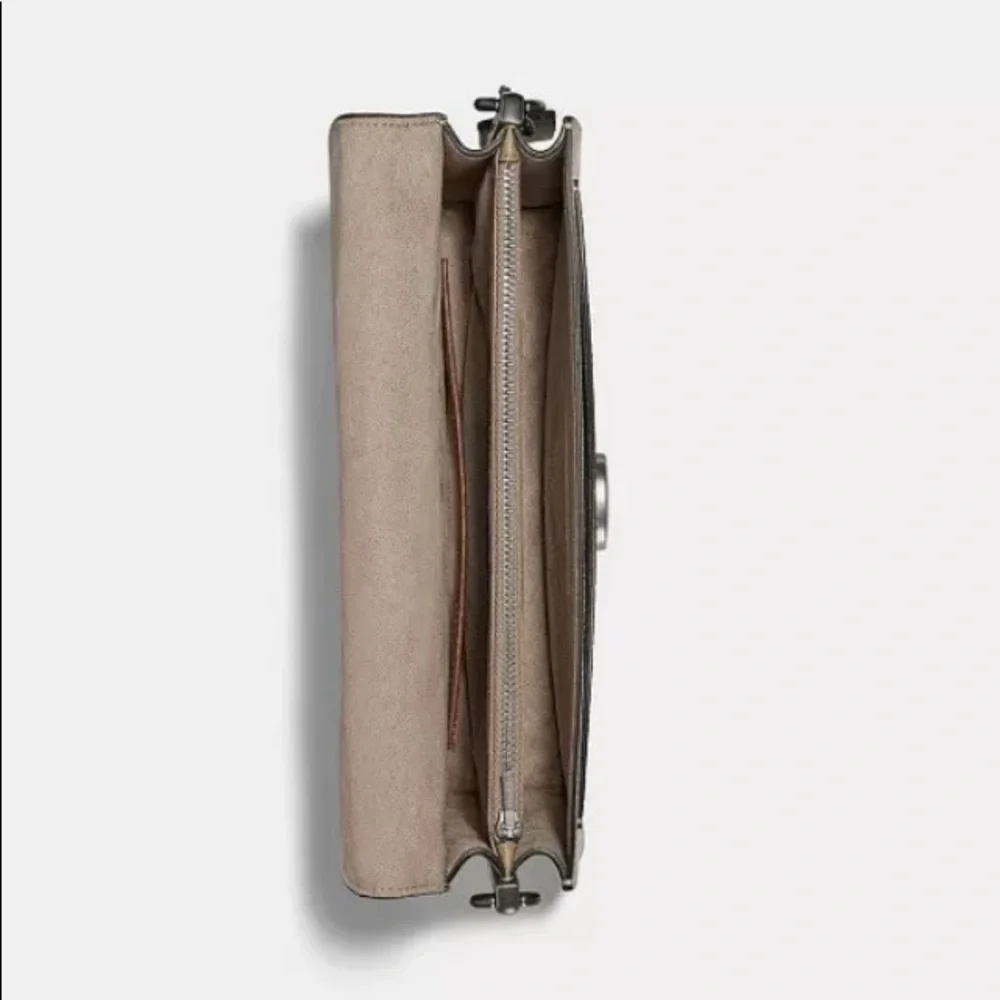 Coach Tabby 26 Signature Taupe/Silver Shoulder Bag - Picture 3 of 13